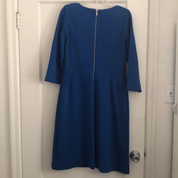 Talbots blue ribbed dress - Picture 2 of 4